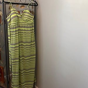 Long summer dress, spaghetti straps